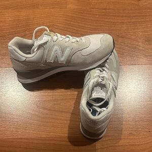 New Balance Cream and White Athletic Shoes